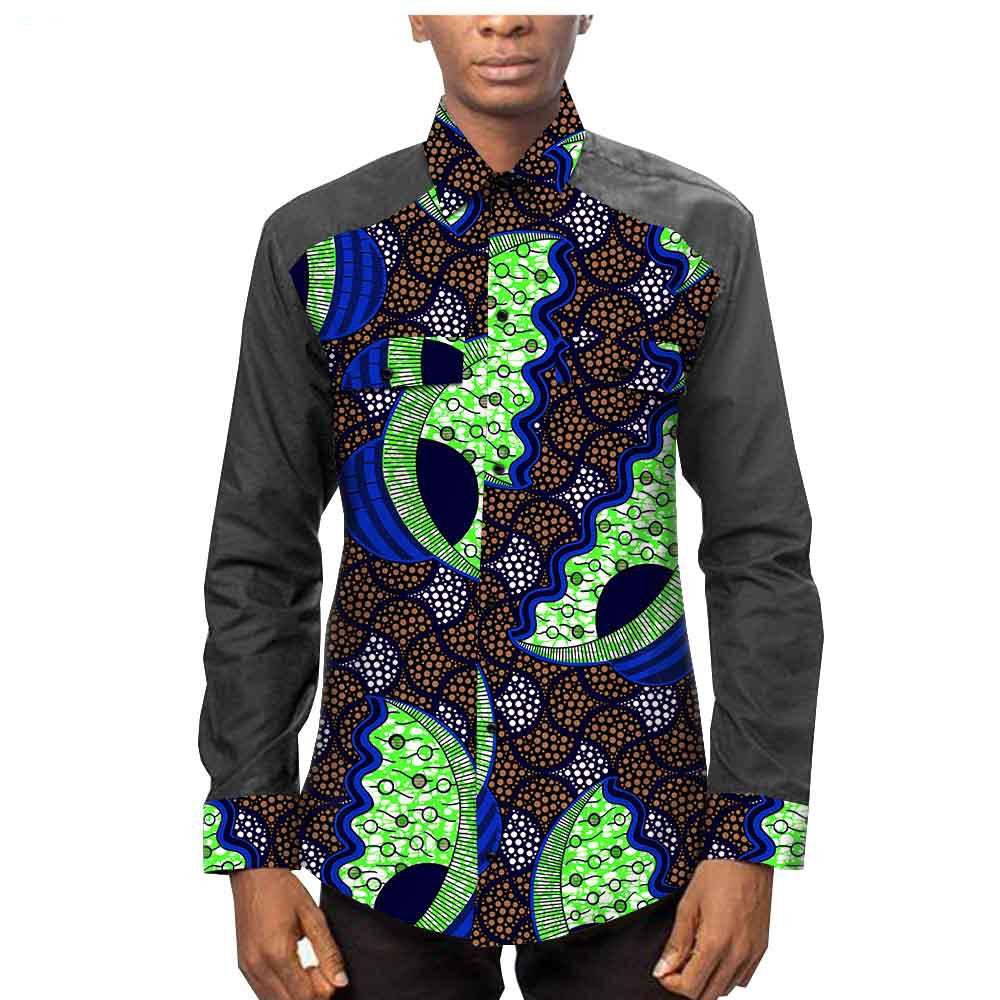 New Style Hot-Selling African Ethnic Printed Batik Cotton Men'S Shirt