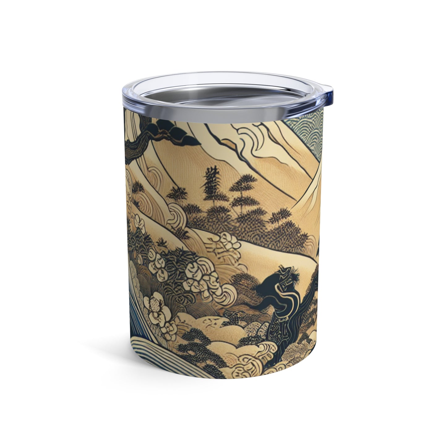 "The Festive Dreams of Edo" - The Alien Tumbler 10oz Ukiyo-e (Japanese Woodblock Printing)