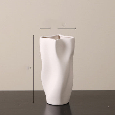 Nouveauté créatif moderne Morandi coloré forme Unique décoration de la maison en céramique porcelaine Vases