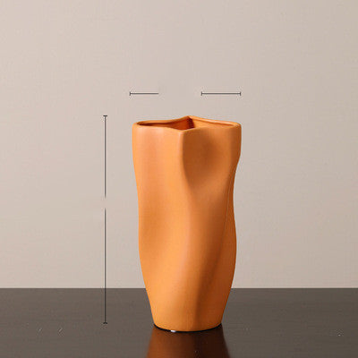 Nouveauté créatif moderne Morandi coloré forme Unique décoration de la maison en céramique porcelaine Vases