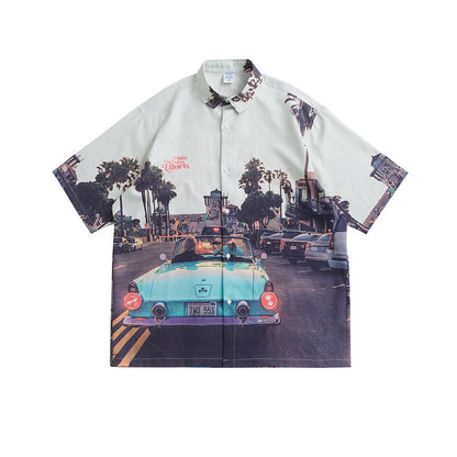 Hip Hop Digital Full Print Short Sleeve Shirt