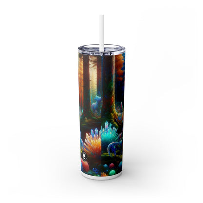 "Crystal Grove: A Fairytale Forest" - The Alien Maars® Skinny Tumbler with Straw 20oz