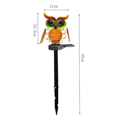 Lampe solaire LED imperméable en forme de hibou, éclairage d'extérieur, luminaire décoratif de paysage, idéal pour une pelouse, un jardin, un sentier ou un sentier, économie d'énergie