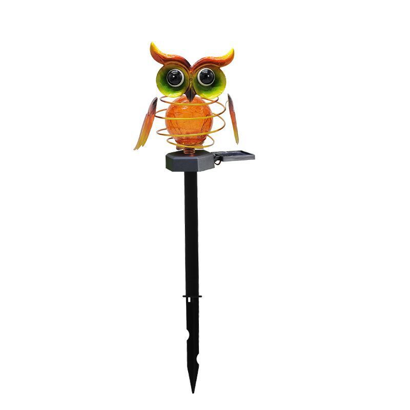 Lampe solaire LED imperméable en forme de hibou, éclairage d'extérieur, luminaire décoratif de paysage, idéal pour une pelouse, un jardin, un sentier ou un sentier, économie d'énergie