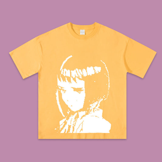 Printed Dark Wind Girls Lazy Base T-shirt