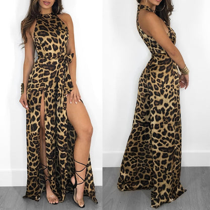 Mono sexy con estampado de leopardo para mujer