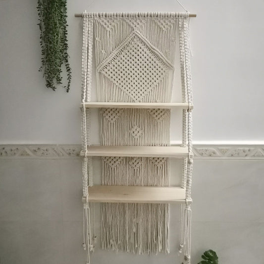 New Nordic Color Cotton Rope Hand Woven Tapestry Rack Wall Storage Rack Room Decoration