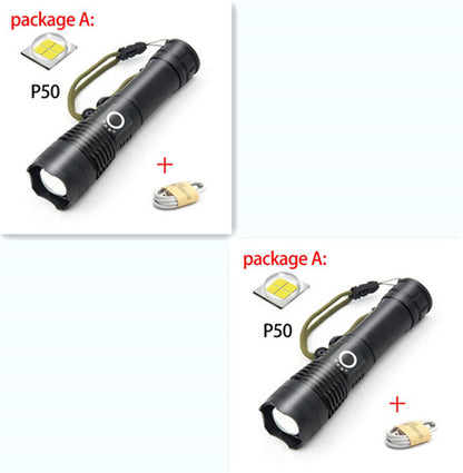 Lampe de poche Zoom P50 à chargement USB 