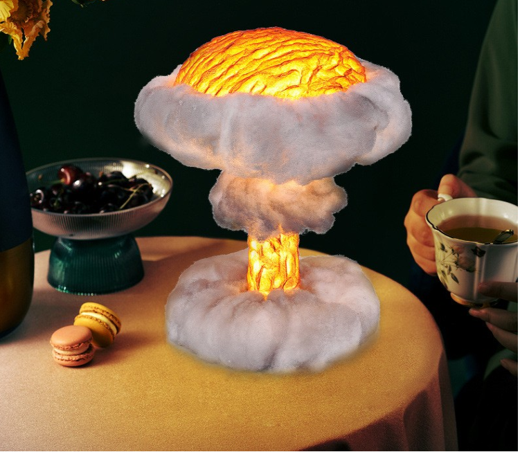 Mushroom Cloud Creative Led Table Lamp Infinite Three-Tone Light Eye Protection Lamp