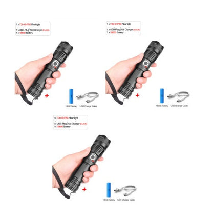 USB Charging Zoom P50 Flashlight