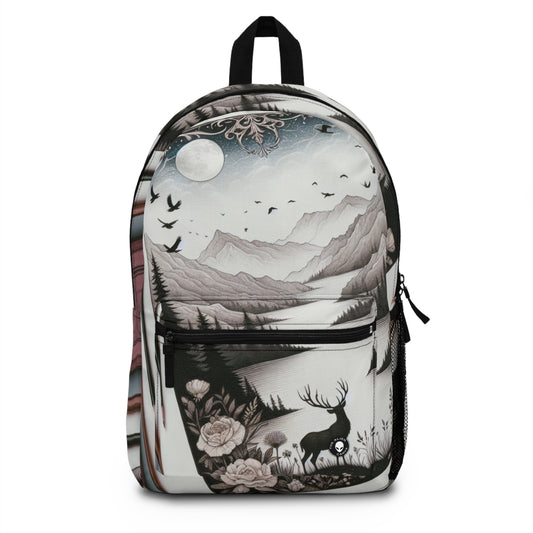 "Twilight Serenity: A Romantic Landscape" - The Alien Backpack Romanticism