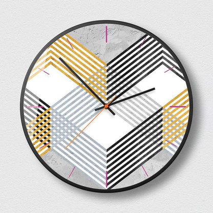 Geometric Nordic Style Abstract Picture Series Clocks