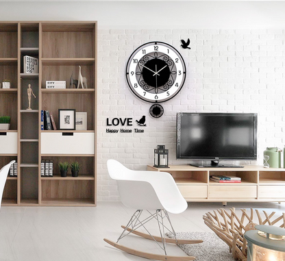 Nordic Wall Clock Living Room Creative Modern Minimalist Atmosphere Silent Clock European Fashion Art Deco Quartz Clock