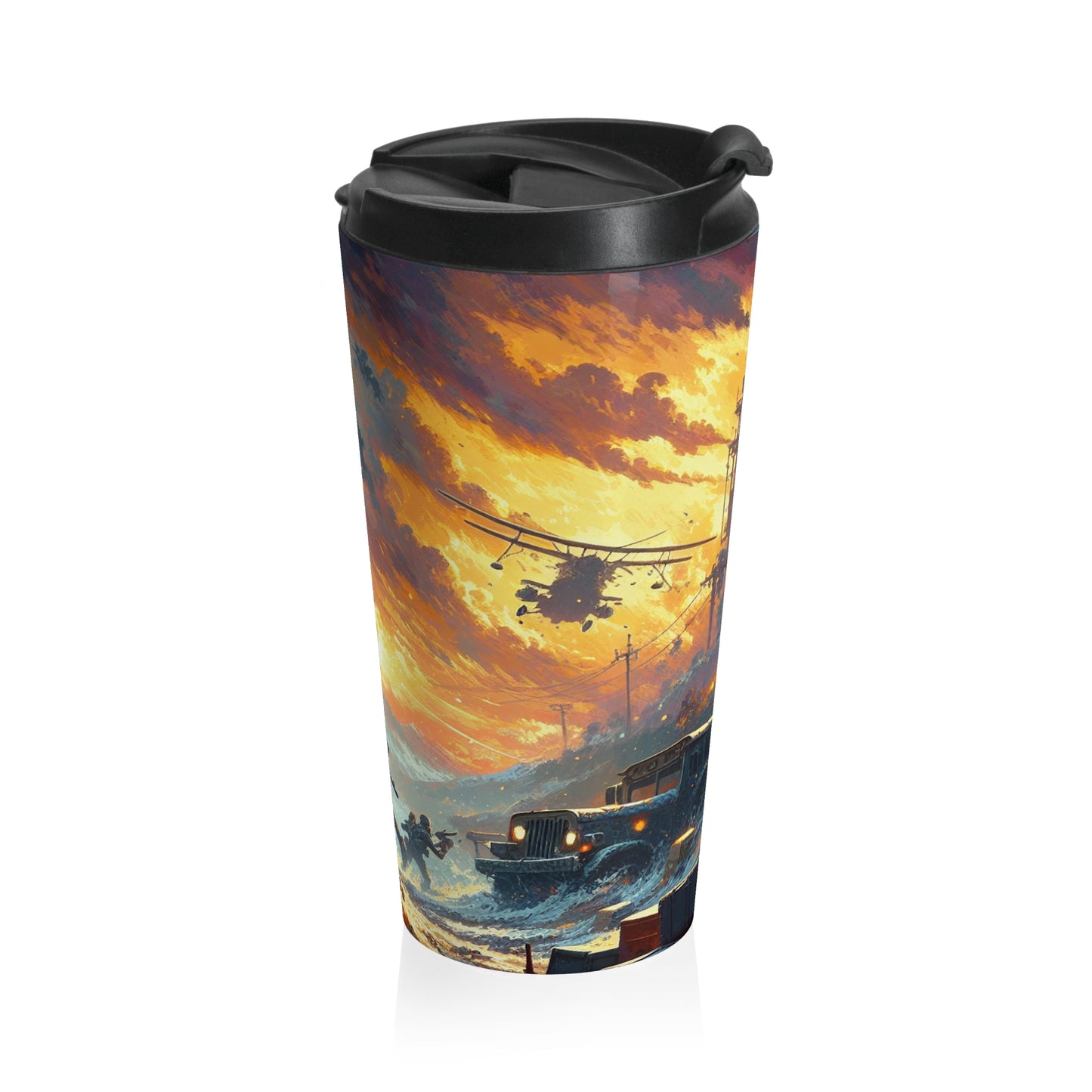 "Recreating a Game-themed Masterpiece" - The Alien Stainless Steel Travel Mug Video Game Art Style