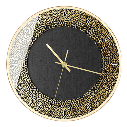 Reloj de pared dorado rosa de lujo a rayas simples, reloj de pared del dormitorio para sala de estar, reloj de ambiente artístico dorado negro creativo con personalidad