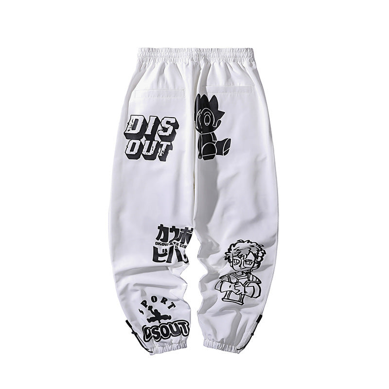 New Style Printed Trousers Japanese Style White Background