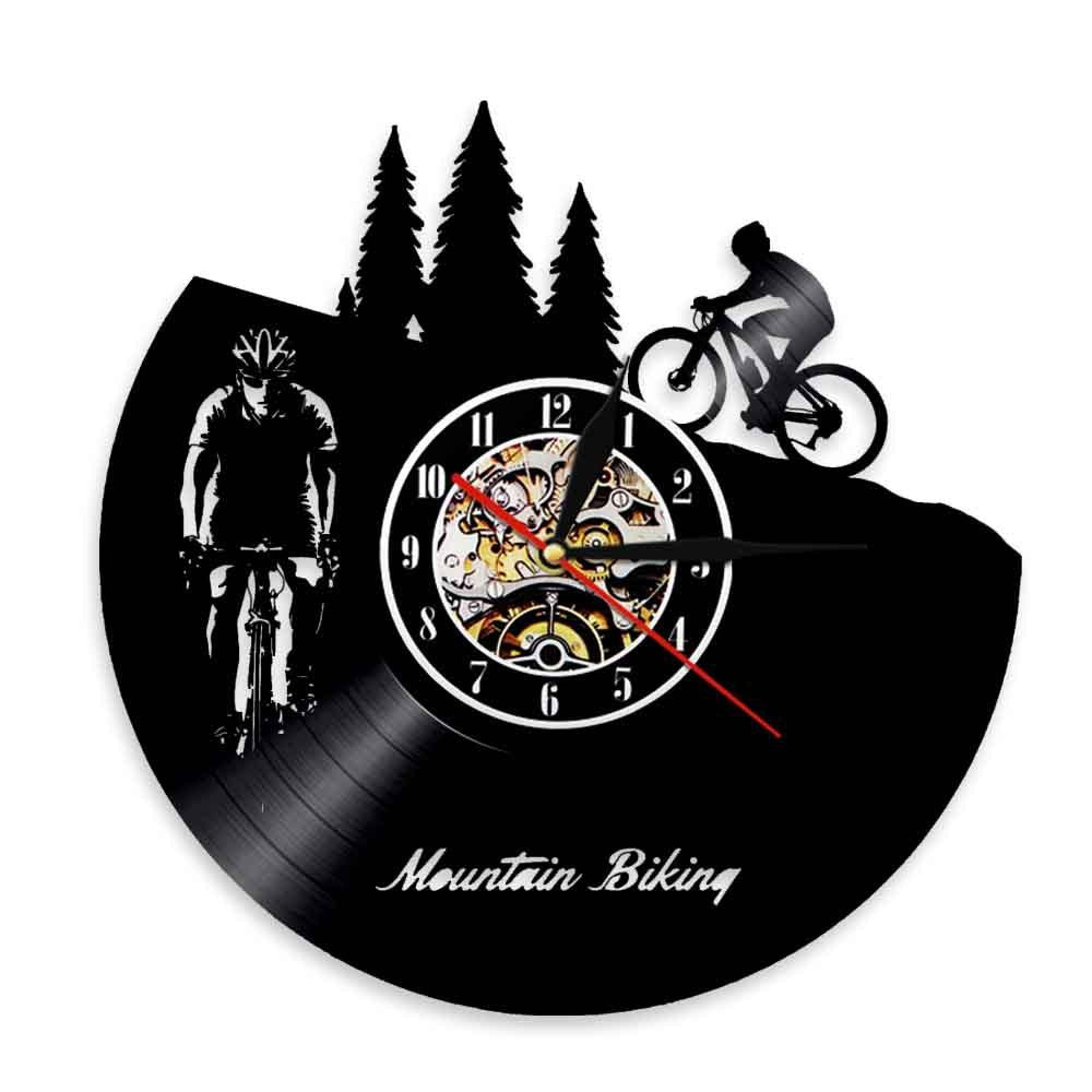 Horloge murale en vinyle pour vélo, disque rétro nostalgique, horloge artistique