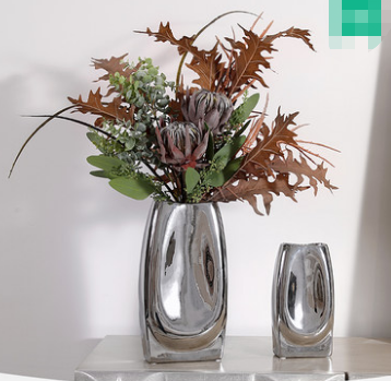 Vase Argent Décoration Fleur Simple