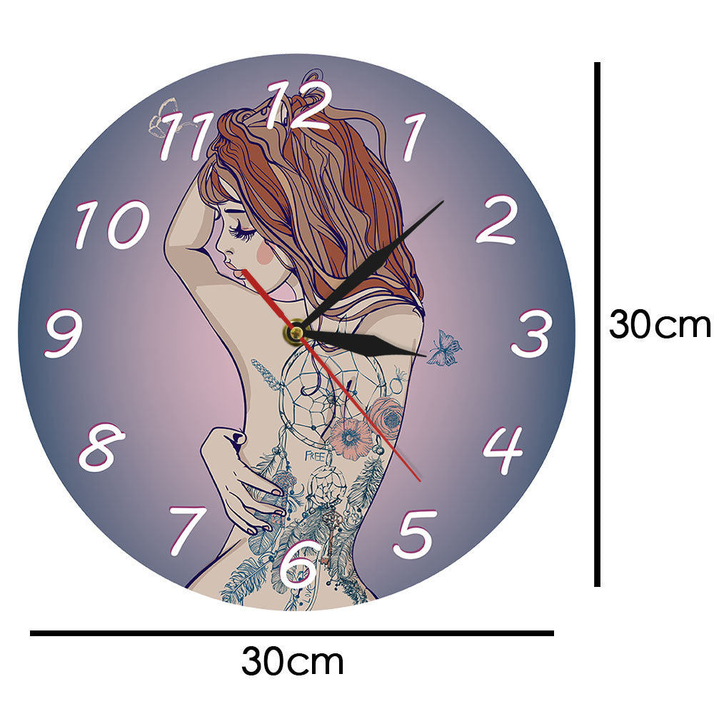 Horloge murale d'art de mode de décoration de chambre personnalisée