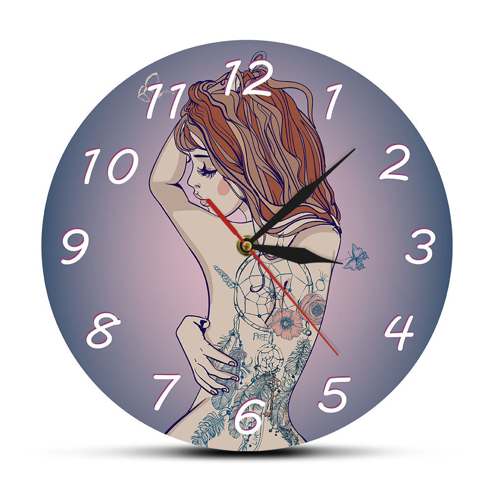 Horloge murale d'art de mode de décoration de chambre personnalisée