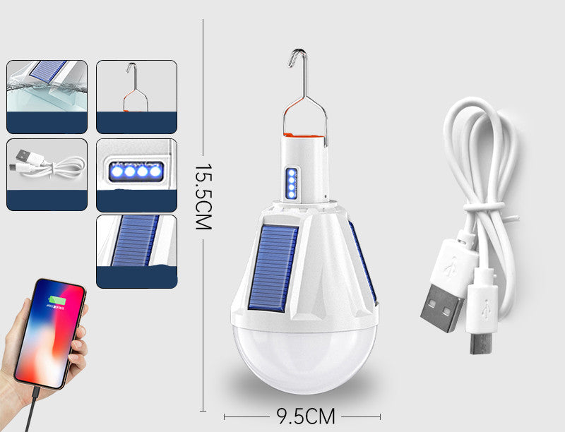 Ampoules rechargeables, éclairage Super lumineux pour la maison et l'extérieur, marché nocturne