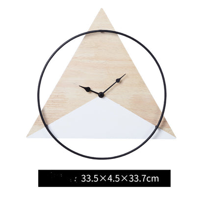 Horloge murale Design moderne minimalisme Art géométrie silencieuse en bois