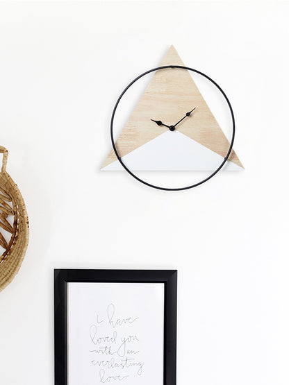 Horloge murale Design moderne minimalisme Art géométrie silencieuse en bois