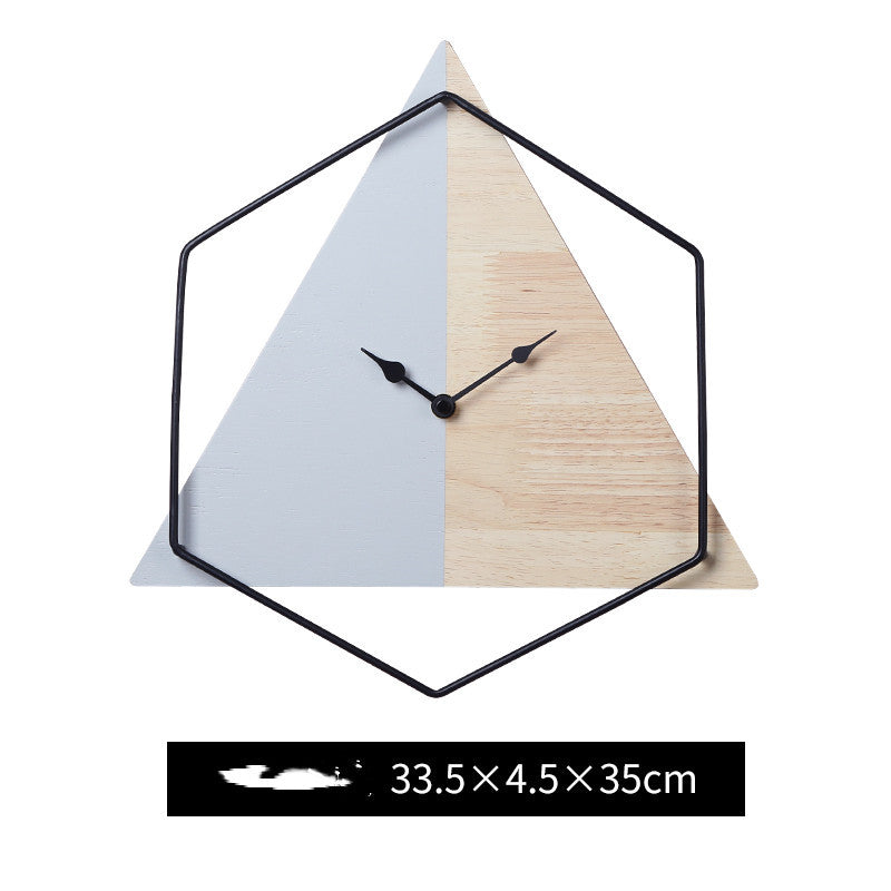 Horloge murale Design moderne minimalisme Art géométrie silencieuse en bois