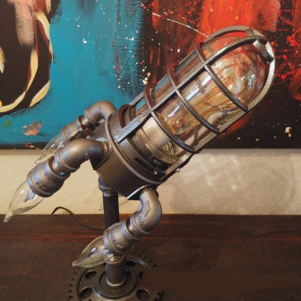 Nouveau Bazooka flamme Steampunk fusée décoration de la maison lumière