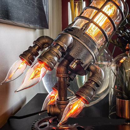 Nouveau Bazooka flamme Steampunk fusée décoration de la maison lumière