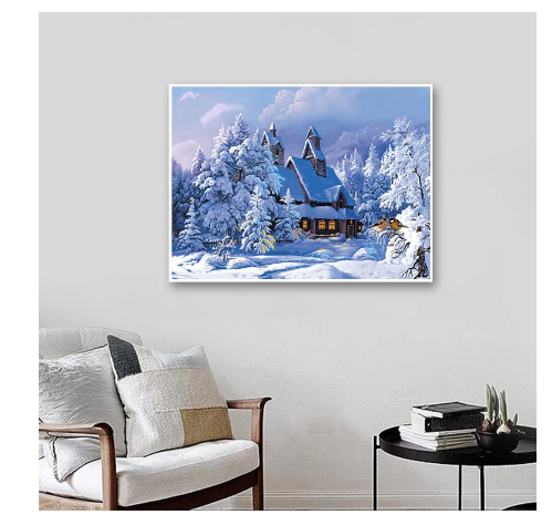 DIY Diamond Embroidery Snow Winter House 5D Diamond Painting Cross Stitch Mosaic Pattern Full Square Rhinestone Home Decor KBL