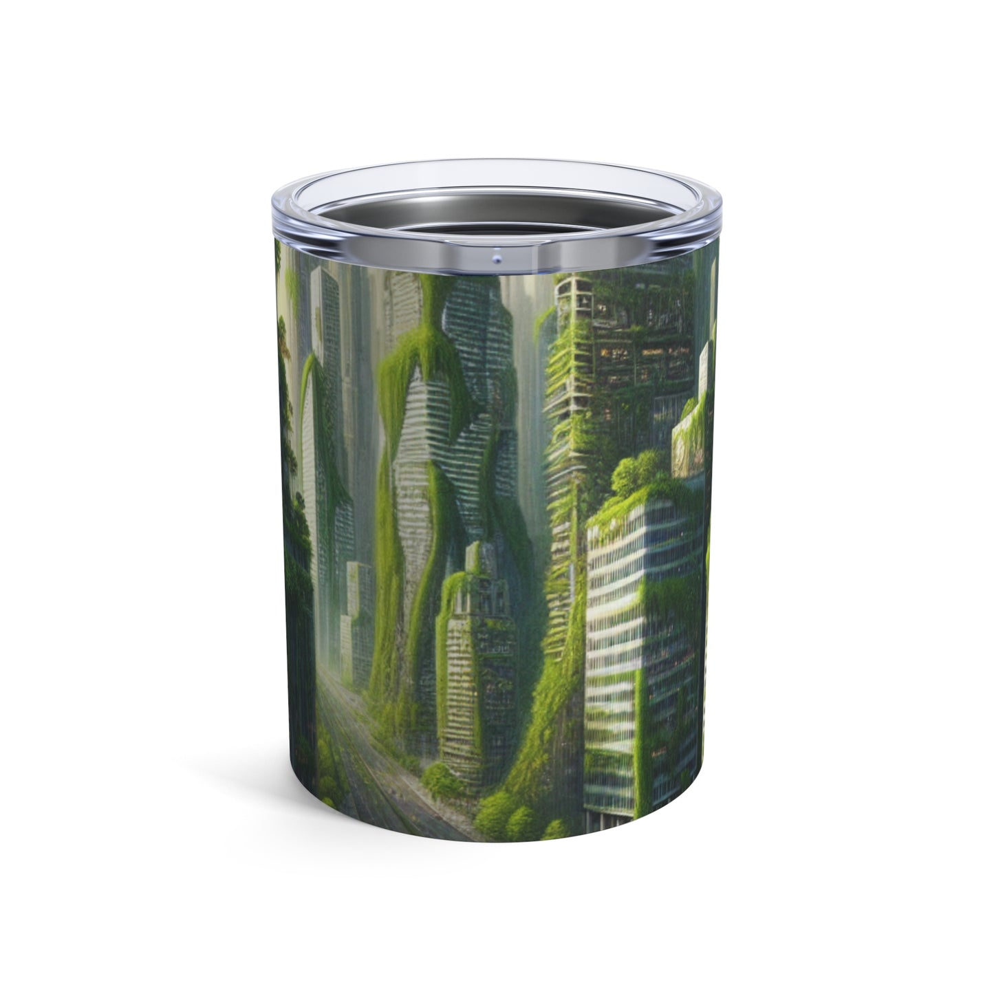 "Nature's Resurgence: A Futuristic Cityscape" - The Alien Tumbler 10oz