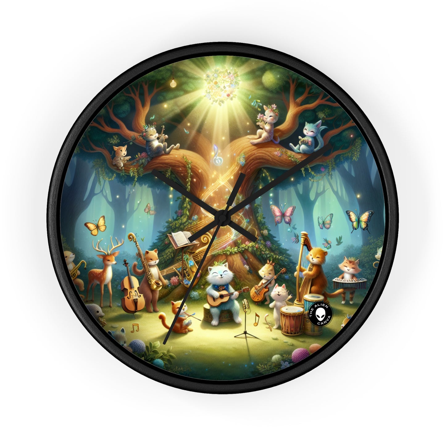 "Enchanted Forest Jam" - L'horloge murale extraterrestre