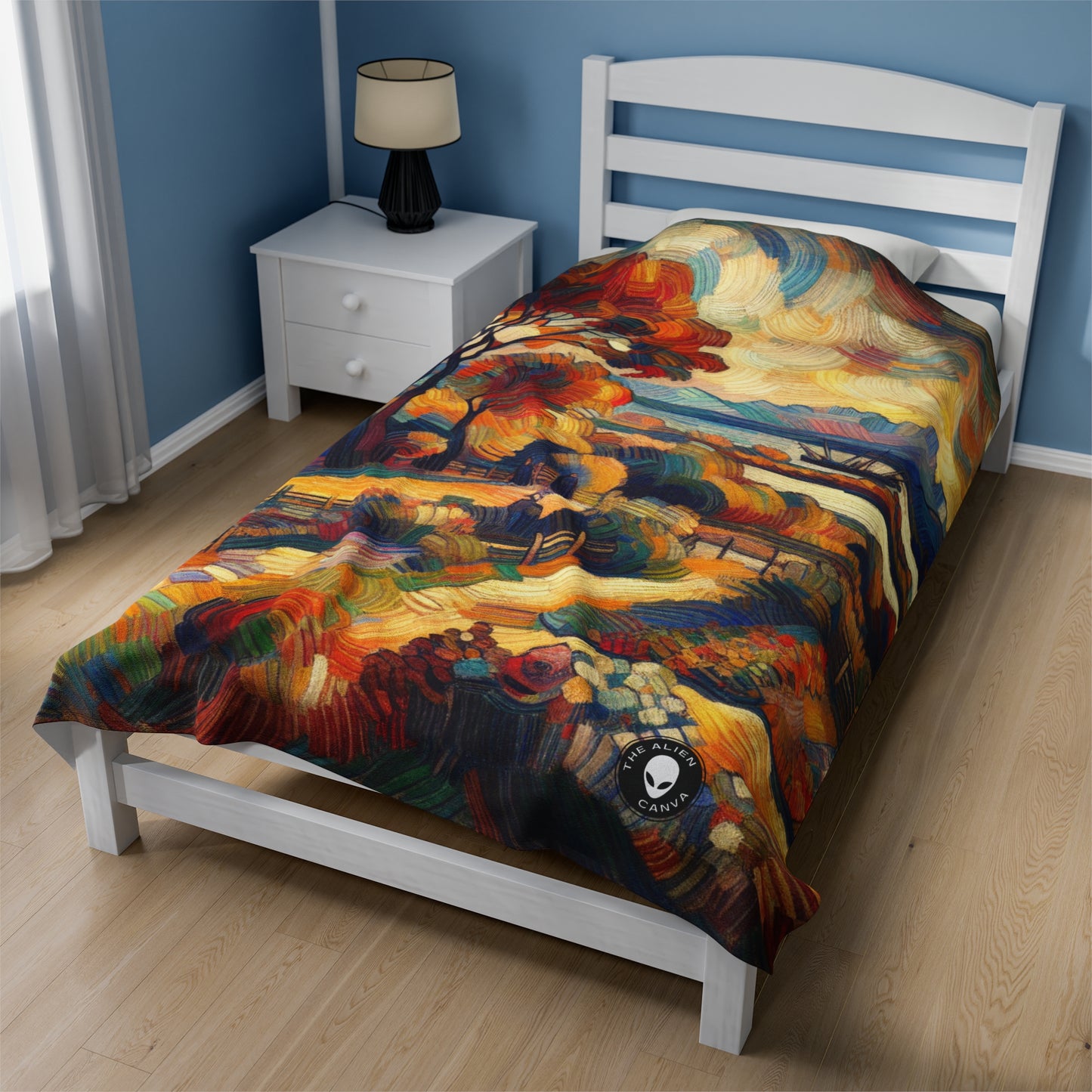 "El caleidoscopio de la naturaleza: una vívida exploración fauvista del reino animal" - The Alien Velveteen Plush Blanket Fauvism