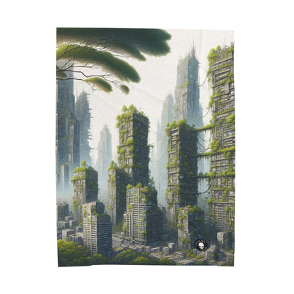 "Nature's Resurgence: The Urban Jungle" - The Alien Velveteen Plush Blanket