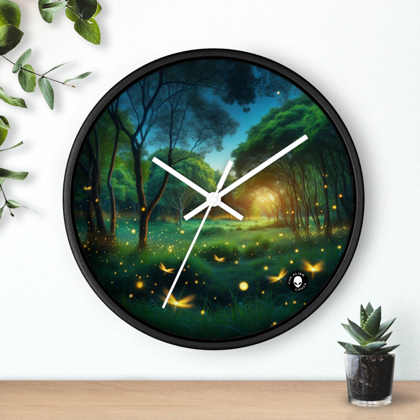 "Firefly Dusk" - The Alien Wall Clock