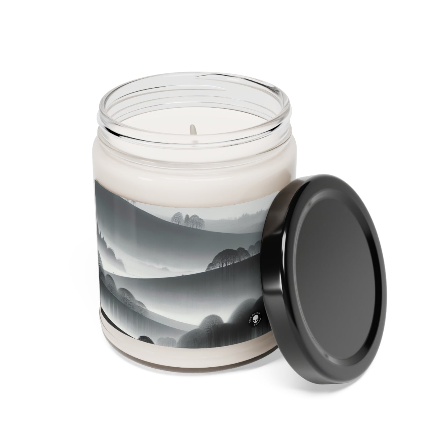 "Grey Tonalism: Hillside in Fog" - The Alien Scented Soy Candle 9oz Tonalism