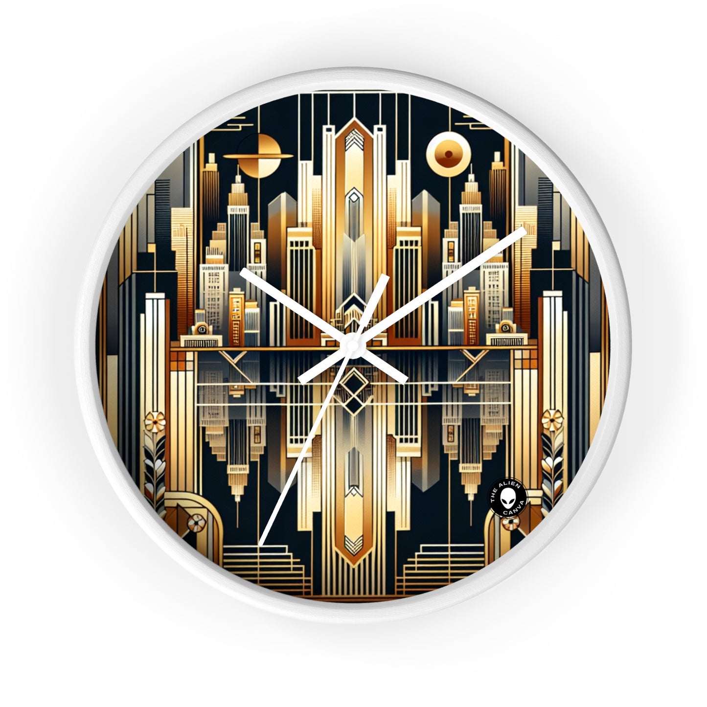 "Luxe Déco : Élégance Artistique au Grand Hôtel" - L'Horloge Murale Alien Art Déco