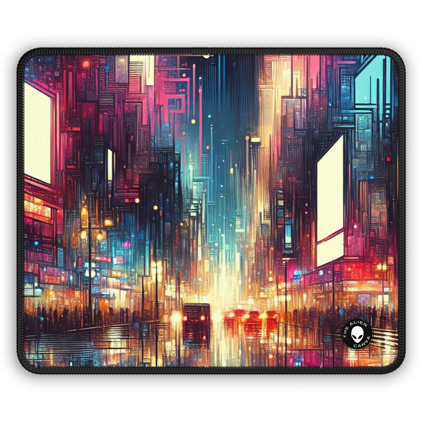 "Cityscape Unveiled: A Neon Night" - The Alien Gaming Mouse Pad