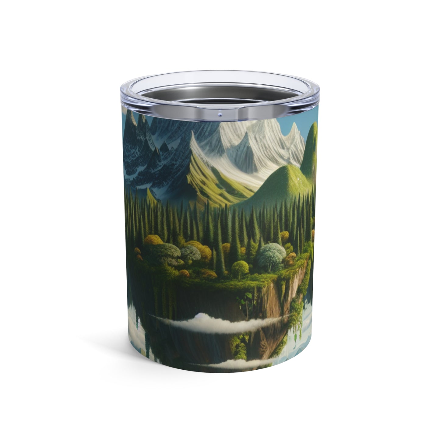 "Elemental Isles: Un viaje onírico a través de las maravillas de la naturaleza" - Vaso Alien de 10 oz