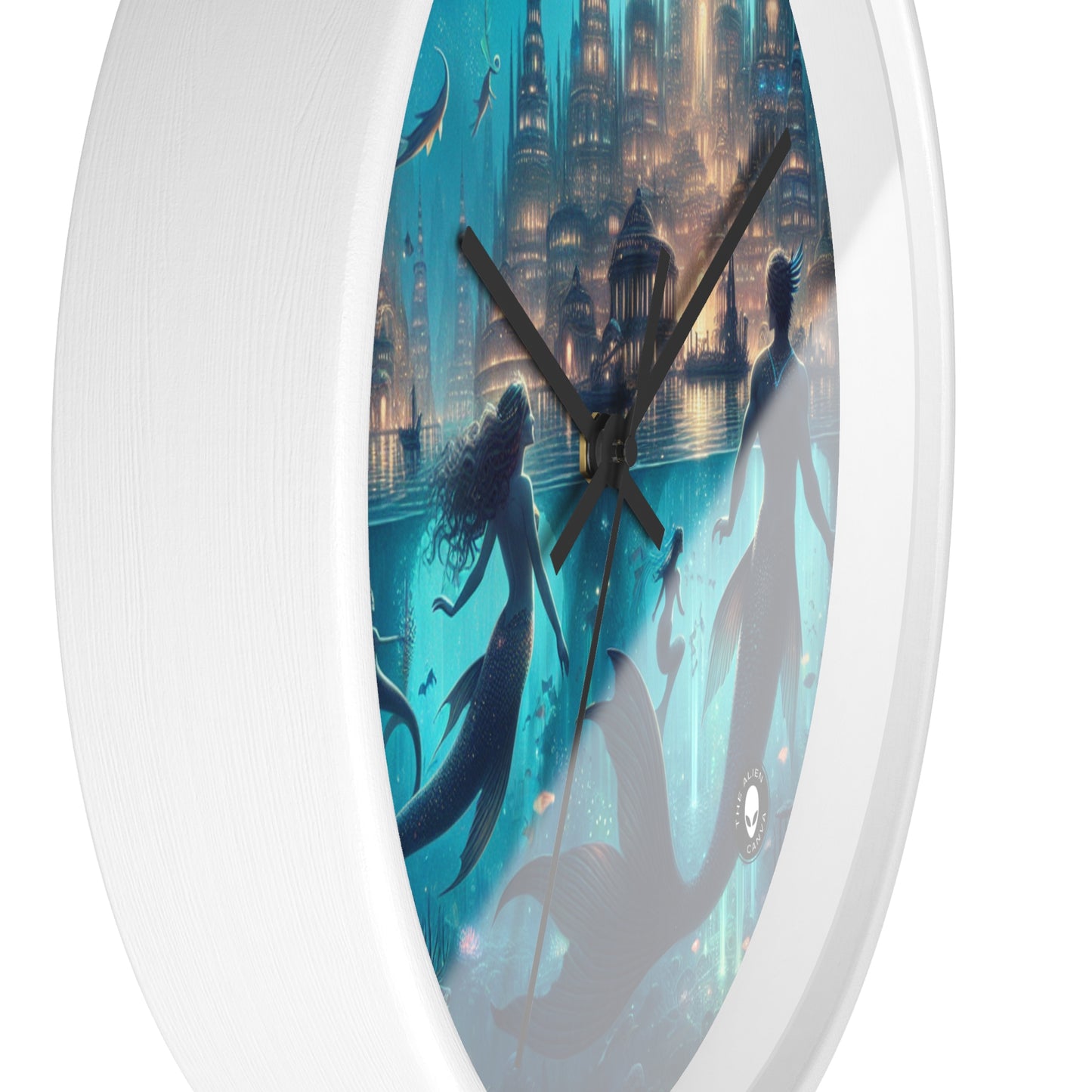 "Atlantis Illuminated: A City of Mystical Sea Creatures" - The Alien Wall Clock