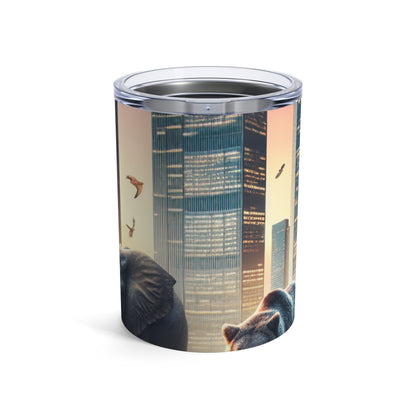 « Zoologie urbaine : un paysage urbain surréaliste » - Le verre Alien 10oz