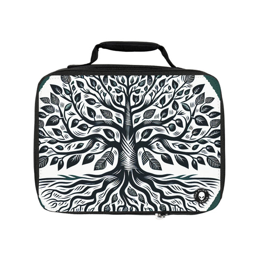 "Arbre généalogique moderne de gravure sur bois" - Impression de gravure sur bois sur le sac à lunch Alien