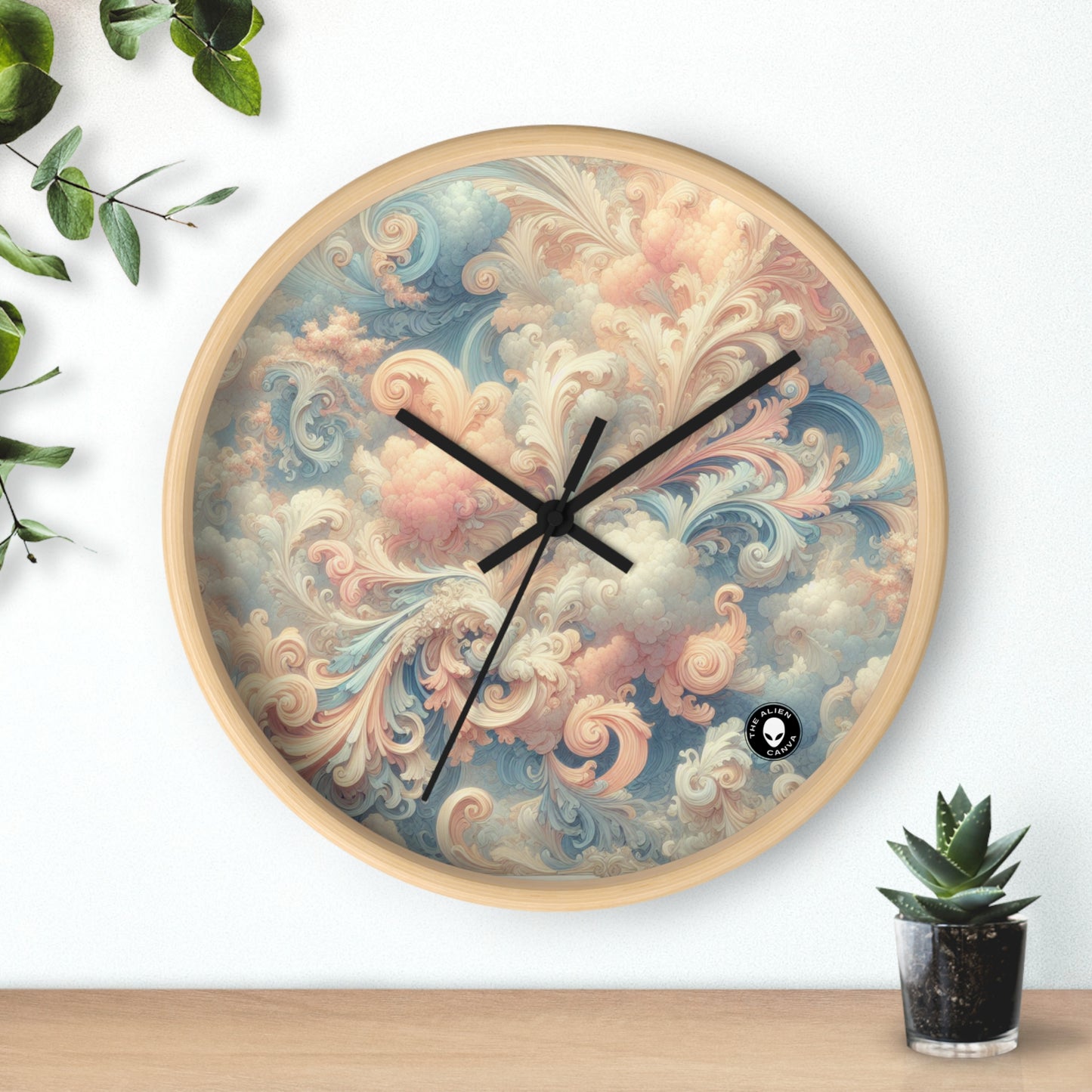 "Rococo Reverie : une scène de salle de bal luxueuse" - L'horloge murale Alien Rococo