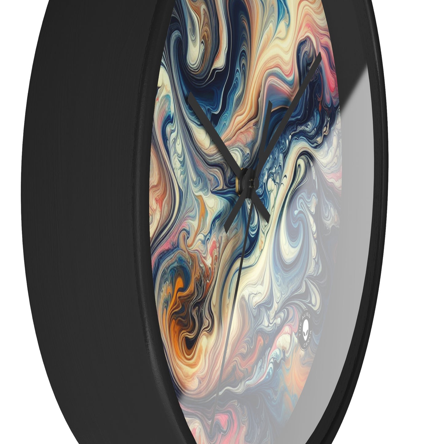 Forêt tropicale luxuriante : Coulée acrylique inspirée de la beauté tropicale - L'horloge murale Alien