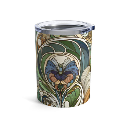 "Moonlit Enchantment: A Mystical Serenade in Art Nouveau" - The Alien Tumbler 10oz Art Nouveau