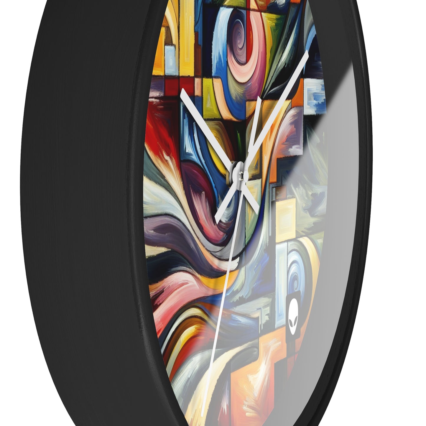 "Une tension de formes" - L'horloge murale Alien de style expressionnisme abstrait