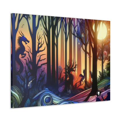 "Mystical Twilight: Creatures in the Forest" - The Alien Canva