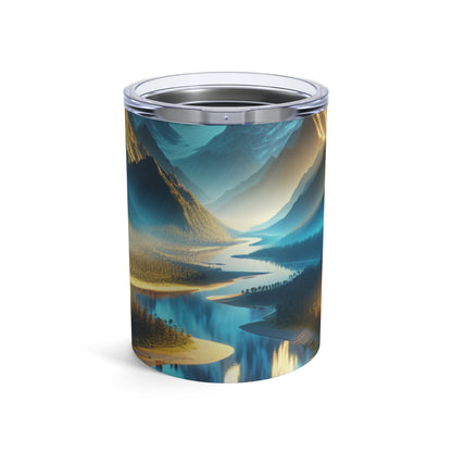 "Palette de sérénité : une symphonie au coucher du soleil" - Le photoréalisme Alien Tumbler 10oz