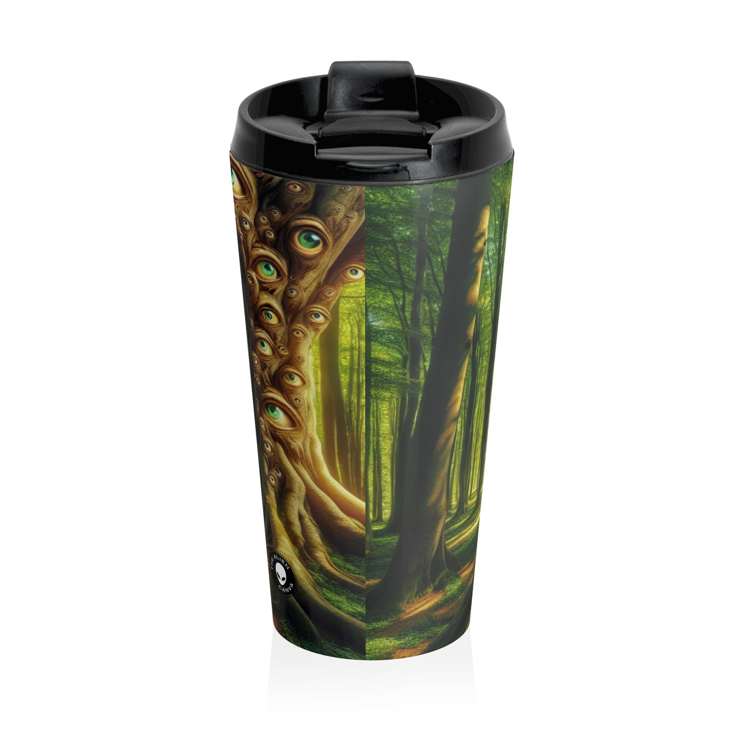 "The Watchful Forest: The Enchanted Doorway" - The Alien Stainless Steel Travel Mug